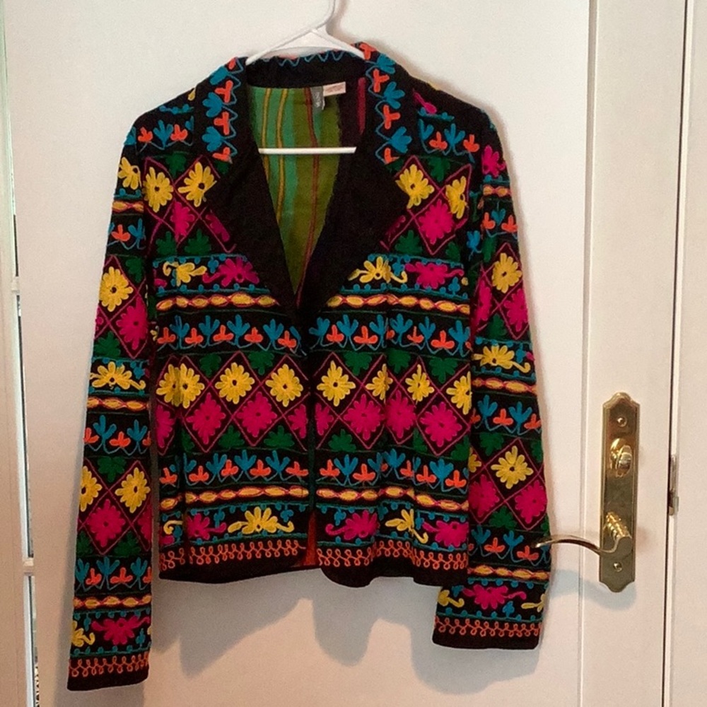 Embroidered jacket, very colorful